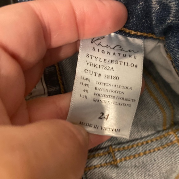 Kancan Ultra High Rise Ankle Skinny Jeans Size 24 ripped Button Fly VBK1782A - Picture 5 of 8